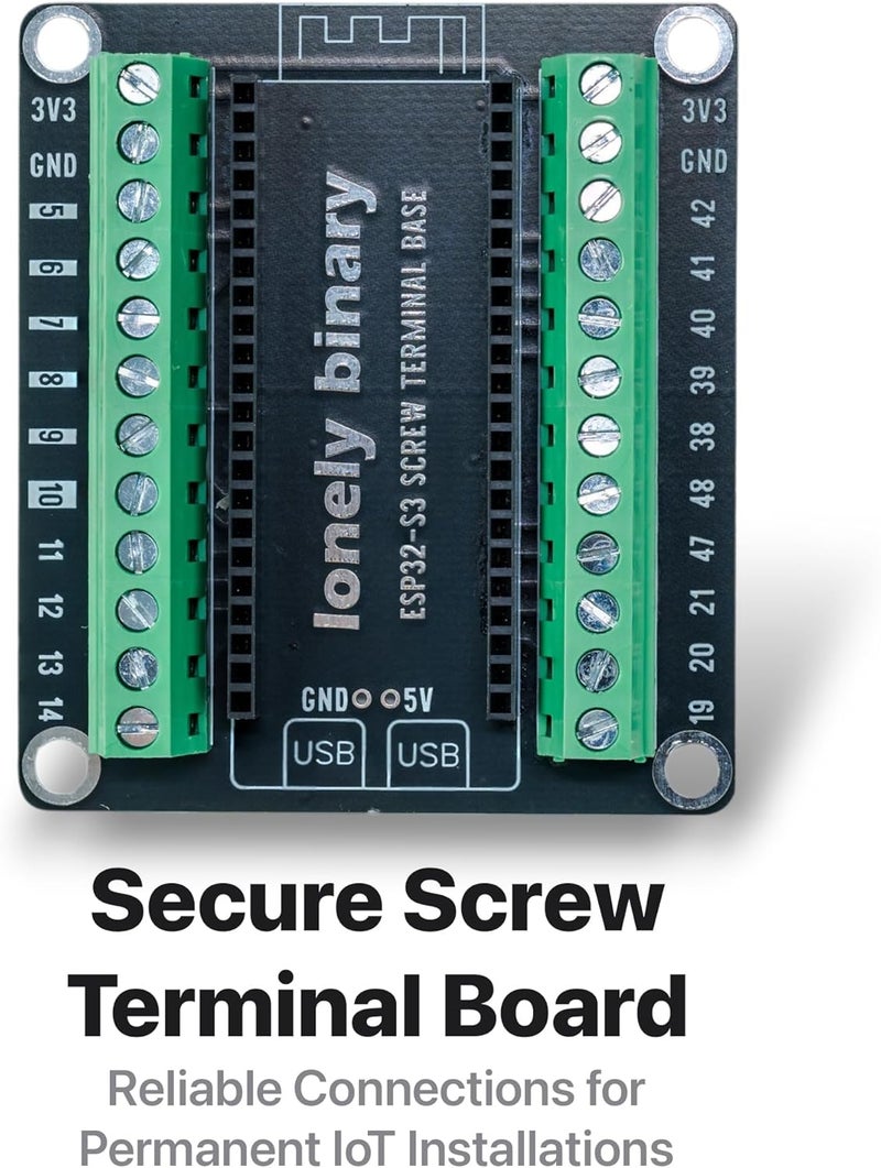 LONELY BINARY مجموعة ESP32-S3 N16R8 الذهبية 3 حزمة مع 16MB فلاش، 8MB PSRAM، لوحات توسيع، أطراف، كابل بيانات ودروس تعليمية - تشطيب ذهبي خالي من الرصاص متوافق مع Arduino IDE و MicroPython - Image 5